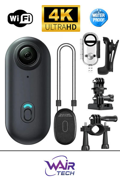 Wair Teknoloji Mini 4k Wıfı Aksiyon Kamerası Vücut Kamerası Giyilebilir Video Kaydedici Hafıza Kartı Dahil