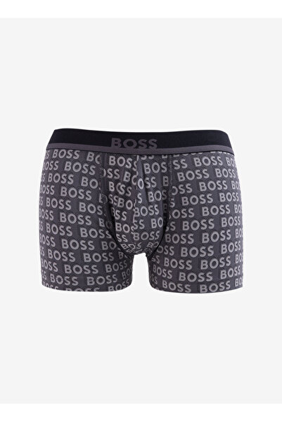 BOSS Koyu Gri Erkek Boxer Trunk 365 Print