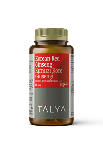 Talya Kırmızı Kore Ginsengi Ekstresi İçeren Takviye Edici Gıda 60 Tablet 1 Adet