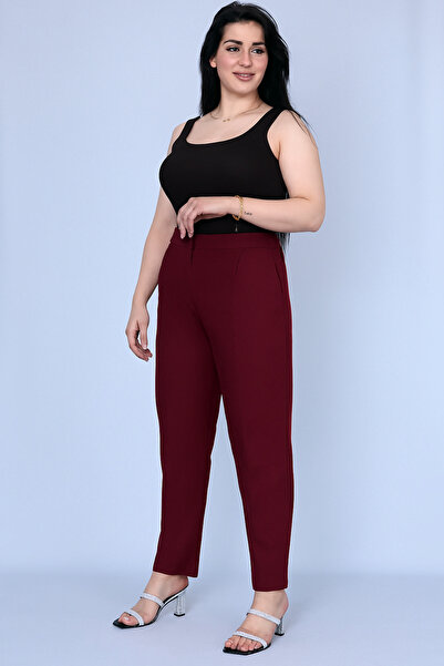 Elaxi Elastic Waist Dabıl Fabric Pants