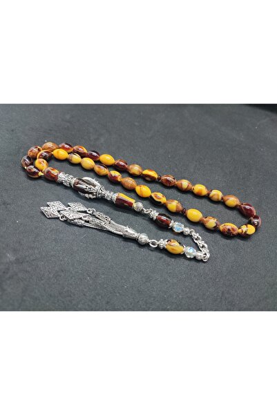 İskeçe Exclusive Zeyn Masterpiece Imame Silver Nakkaş Claw Model Squeeze Amber Certified 8400