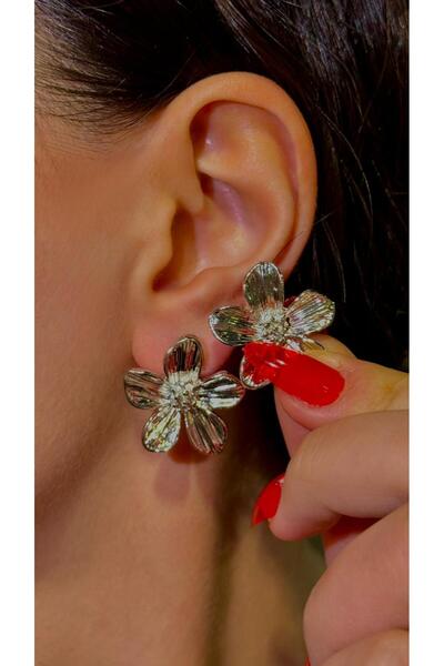 İlraysa ÇİÇEK DESENLİ İNCİLİ KADIN KÜPE | ŞIK AKSESUAR | RENK ATMAZ GARANTİLİ KÜPE