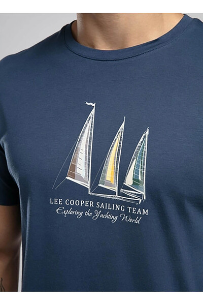 Lee Cooper Yuvarlak Yaka Açık Lacivert Erkek T-shirt 252 Lcm 242042 Nelli A.laci̇vert