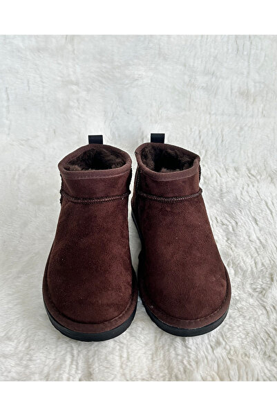 M Miel Kadın ultra mini süet bot içi kürklü bot&bootie