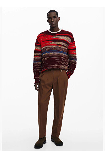 Desigual Normal Bel Regular Fit Kahve Erkek Chino Pantolon 25SMPW01_PANT_BANKER