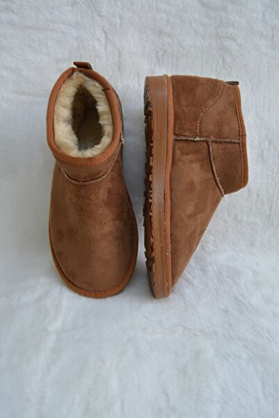 M Miel Kadın ultra mini süet bot içi kürklü bot&bootie