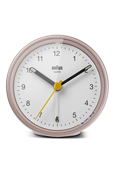 Braun BC12PW PEMBE-BEYAZ KLASİK ANALOG ALARMLI MASA SAATİ