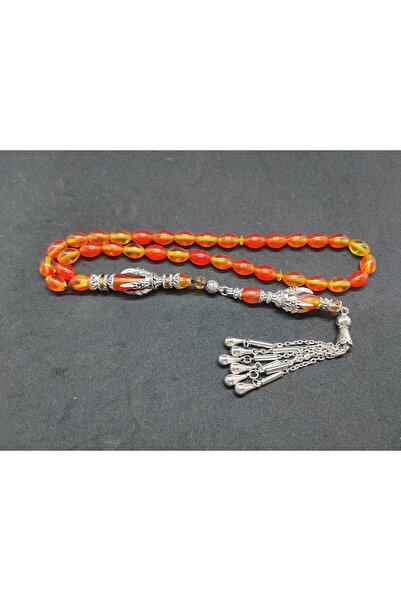 İskeçe Exclusive Zeyn Masterpiece Imame Silver Nakkaş Claw Model Squeeze Amber Certified 8394