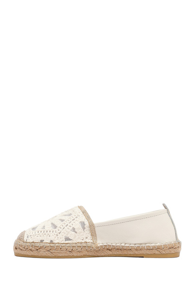 Derimod Women's Cream Patterned Espadrille 25Sfd206914