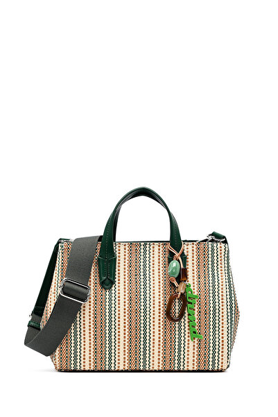 Derimod Γυναικεία τσάντα ώμου με μακρύ λουράκι πράσινο χρώμα 25SBD249614