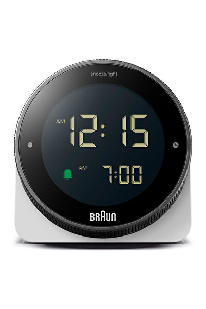 Braun BC24W BEYAZ DOKUNMATİK EKRANLI DİJİTAL ALARMLI MASA SAATi