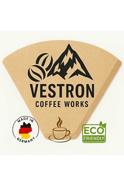 VESTRON Filtre Kahve Kağıdı No:4 80'li (1 PAKET 80 ADET) VCW Doğal Kahverengi