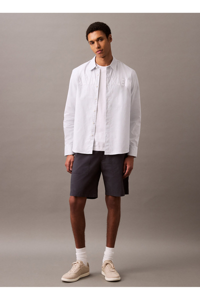 Calvin Klein Jeans Açık Mavi Erkek Gömlek LV04RB119GCIQ LS OXFORD LOGO SHIRT