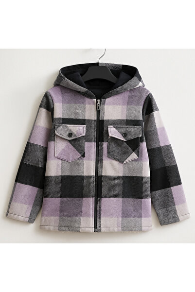 Hilal Akıncı Kids Checkered Hooded jacket
