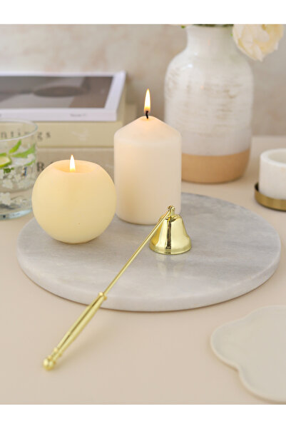 BOHONEST Mum Söndürme Aleti - Pirinç Malzeme Gold Mum Söndürücü 20 cm Uzunluğunda