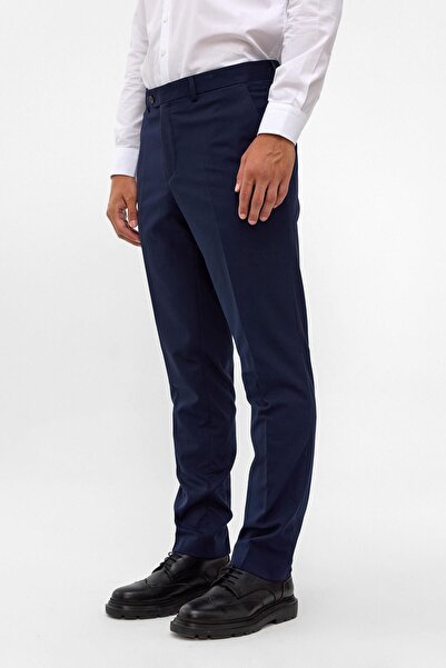 SÜVARİ Lacivert Slim Fit Düz Pantolon