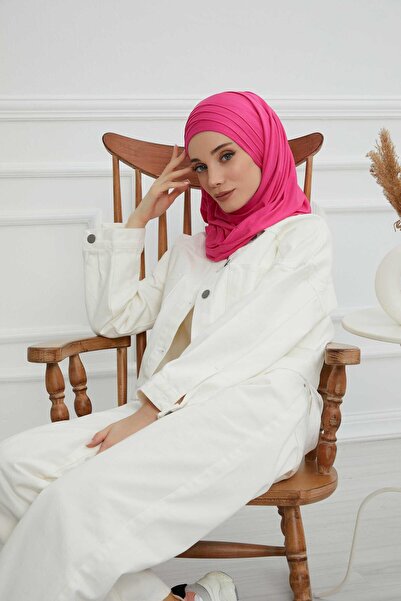 Aisha's Design Πρακτικό χτενισμένο σάλι πολλαπλών σταυρωτών κλωστών,cps-43,Φούξια