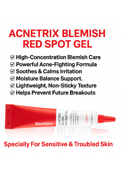 J'sDerma JsDerma Acnetrix Blemish Red Spot Gel 20ml | Salicylic Acid & Tea Tree for Acne Care