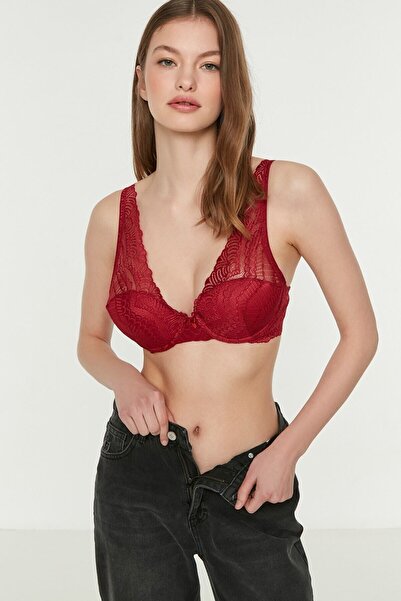 C&City Бордовий бюстгальтер без підкладки C13007