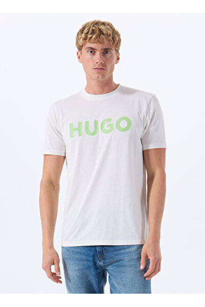 HUGO Bisiklet Yaka Düz Beyaz Erkek T-Shirt 50467556_Dulivio 10229761 01