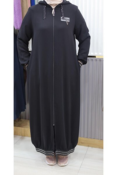 Nival Kapşonlu kolları taşlı