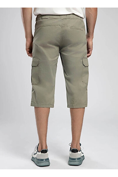 Lee Cooper Ανδρικό υφαντό βερμούδα χακί Jogger Cargo Long