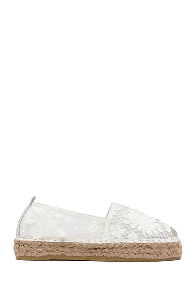 Derimod Women's Cream Patterned Espadrille 25Sfd20726F