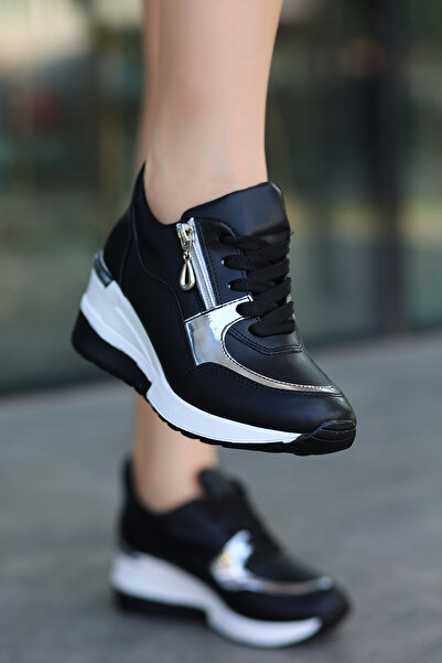 kajal ayakkabı حذاء رياضي كاجوال من BERLIN - HOLOGRAM أسود