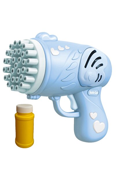 Mofy Baby 33 Kanal Işıklı Pilli Baloncuk Makinesi Baloncuk Tabancası Köpük Tabancası Bubble Gun Mavi