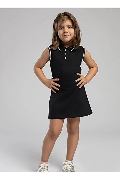 Lee Cooper Navy Blue Girl's Polo Neck Comfortable Fit Dress 252 Lcg 244001