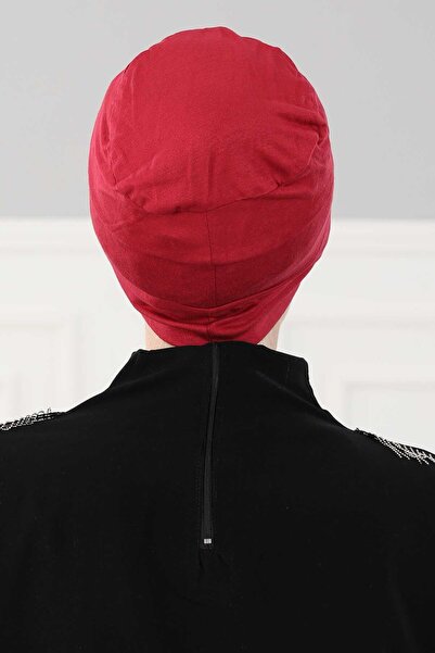 Aisha's Design Beret Model Tesettür Bone,B-35,Burgundy