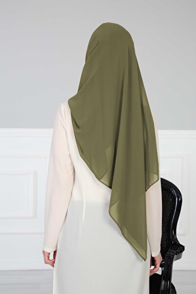 Ayşe Tasarım Cross Practical Chiffon Shawl, Cps-502, Cps-502, Khaki Green