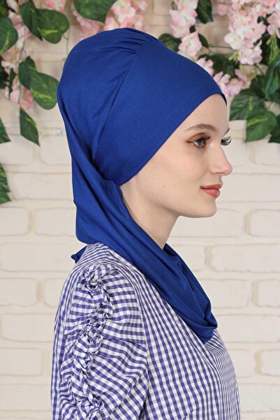 Aisha's Design Ready-Made Combed Cotton Turban with Side Ruffles, Ht-73, Saks
