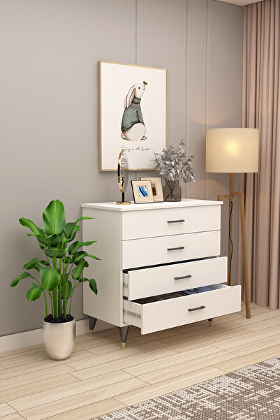 asratrend %100 MDFLAM 4 ÇEKMECELİ ŞİFONYER 90cm