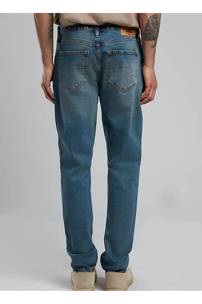 Lee Cooper Jack Normal Bel Dar Kesim Dar Paça Mavi Erkek Jean Pantolon