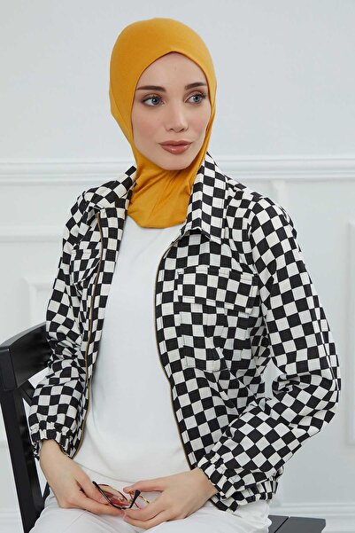 Aisha's Design Hijab Bonnet, Tb-5, Mustard