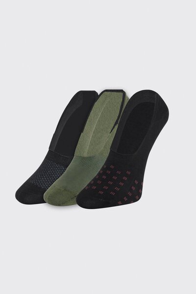 Tudors Мъжки невидими чорапи тип балерина, на десен, комплект от 3 чифта