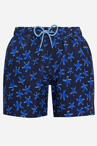 Tudors شورت سباحة للرجال ذو مقاس قياسي وبطانة شبكية سريع الجفاف منقوش باللون ...