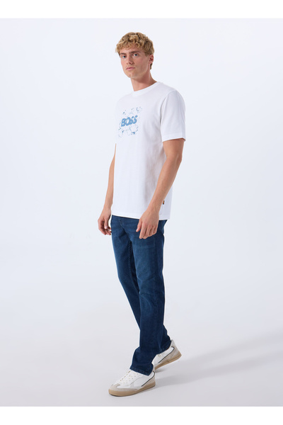 BOSS Lacivert Erkek Normal Bel Slim Fit Denim Pantolon DELAWARE