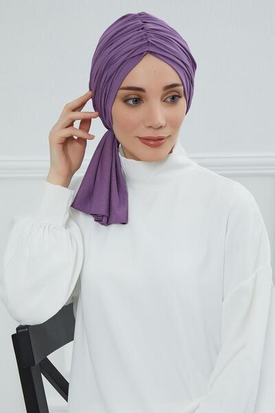 Aisha's Design Χτενισμένο βαμβακερό καπό, Β-1, Μωβ 2