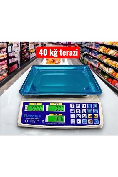 bozztech Market Pazarcı Ve Kasap Terazisi 40 Kg Kapasiteli Elektronik Dijital...