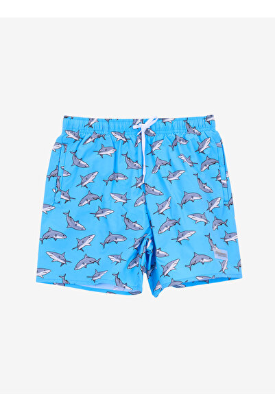 Discovery Expedition Mavi Erkek Çocuk Normal Bel Baskılı Şort Mayo D5SB-MY-3303