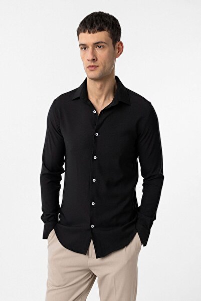 Antioch Black Slim Fit Men's Shirt