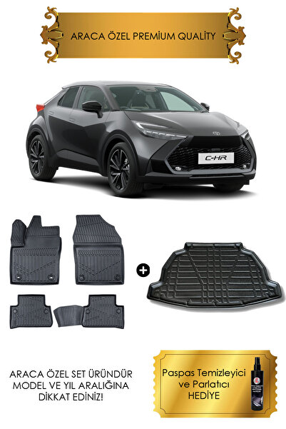 Sare Tuning CHR 2023 - 2024 - 2025 Araca Özel 4D Havuzlu Paspas ve Bagaj Havuzu Set (HEDİYELİ)