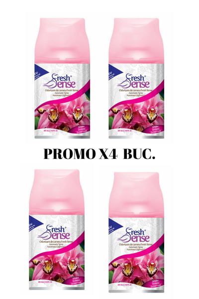 FRESHSENSE Pachet promo 4 bucati - Fresh Sense, odorizant de cameră rezerva, Orhidee, 260 ml