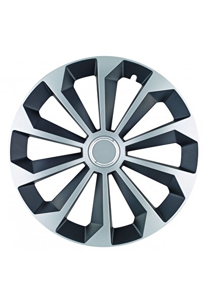 OEM Set capace roți Fame model gri-negru cu inel cromat - 15 inch