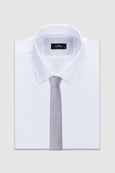 Tudors Self-Patterned Plain Men's Blue Tie