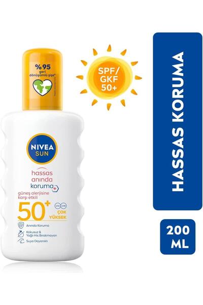 NIVEA Sun 200 Ml Sprey - Hassas Anında Korm Spf50+