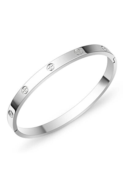 X-Lady Accessories Alaşım Kelepçe Gümüş Renk Kadın BileklikXL