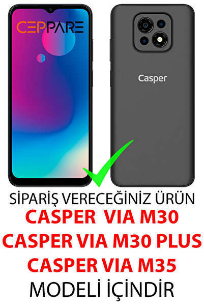 CASPER Via M30 / M30 Plus / M35 Uyumlu Kılıf Desen Baskılı Silikon İskelet Aşıklar STK:666 CP-D2y6e1p